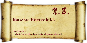 Noszko Bernadett névjegykártya